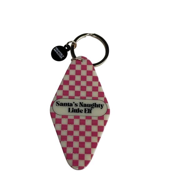 Accessories - Hot Stamped Motel Keychain Santa’s naughty little elf